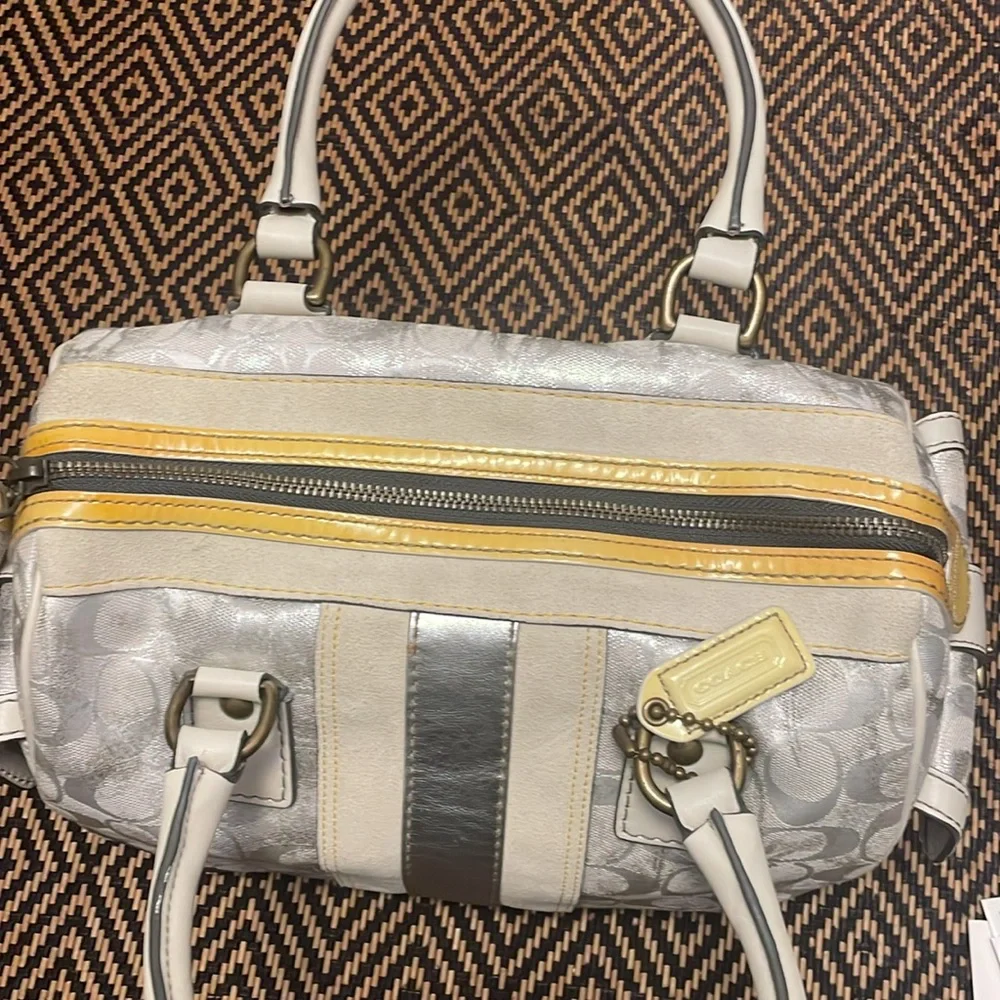 Vintage Y2K Coach Signature Print Tie Dye satchel 2186 Soho speedy doctor bag